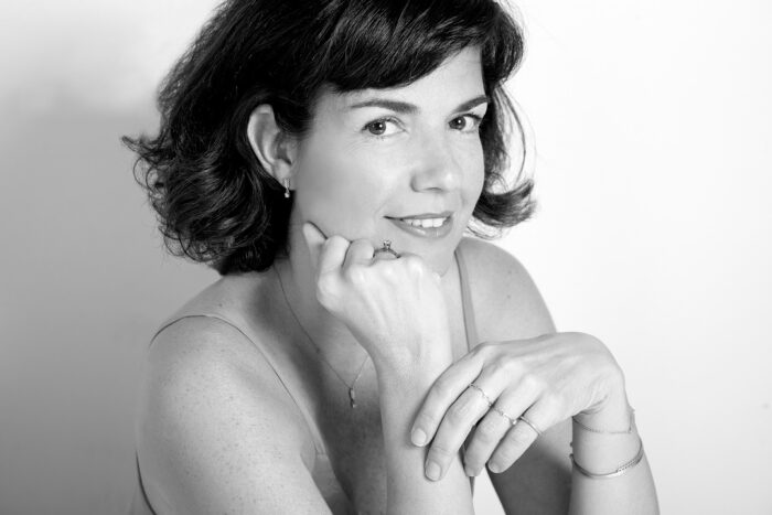 Elsa Mouzaki — Jewellery Designer Black and white portrait of fine jewellery designer Elsa Mouzaki